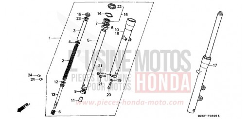FOURCHETTE AVANT VT600CW de 1998